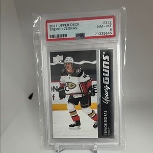 Upper Deck Young Guns Trevor Zegras PSA 8